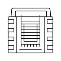 heater portable line icon vector illustration