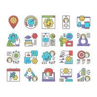 Optimize Operations Collection Icons Set Vector