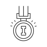 champion award line icon vector illustration