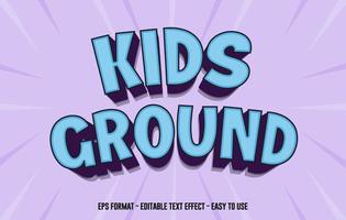 Editable text effect free, Kids Ground 3d text style template, Comic Text Effect Vector Art