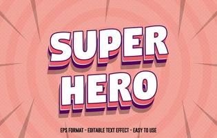 Editable text effect, Super Hero 3d text style template free, Comic Text Effect Vector Art