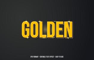 Editable text effect, Golden 3d text style template, Text Effect Vector Art