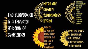 Sunflower Svg Design Bundle vector