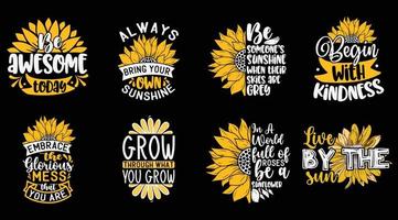 Sunflower Svg Design Bundle vector