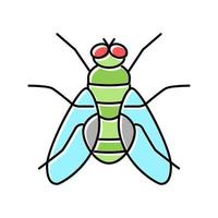 fly insect color icon vector illustration