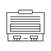 gym building line icon vector illustration