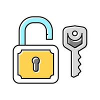 key padlock color icon vector illustration