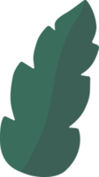 Hand drawn green leaf shape. png