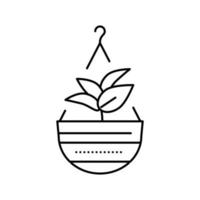 plant hanger line icon vector illustration