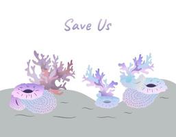conjunto de vectores de contaminación de la vida marina para la campaña de calentamiento global