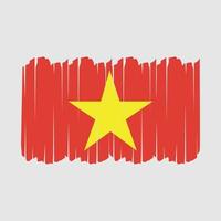 trazos de pincel de bandera de vietnam vector