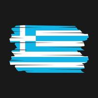 Greece Flag Brush Vector