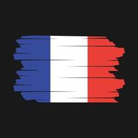 France Flag Brush Vector