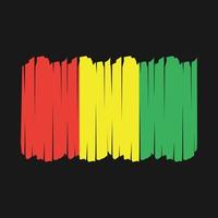 Guinea Flag Brush Strokes vector