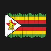 Zimbabwe Flag Brush Strokes vector