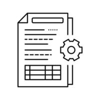 auditoría de procesos operativos y sistemas de control interno línea icono vector ilustración