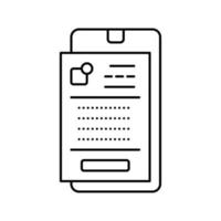 phone application lotto line icon vector illustration