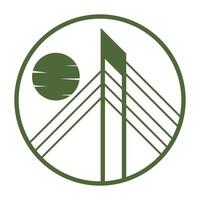 diseño de icono de logotipo de puente vector
