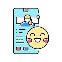 babysitting smartphone app color icon vector illustration