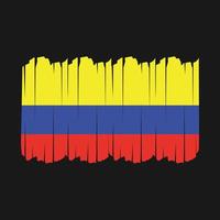 Colombia Flag Brush Strokes vector