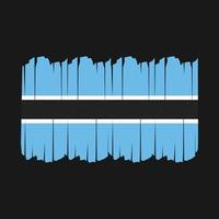 Botswana Flag Brush Strokes vector