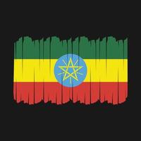 trazos de pincel de bandera de etiopía vector