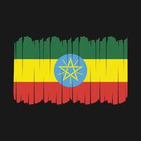 Ethiopia Flag Brush Strokes vector