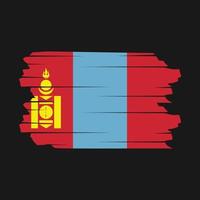 Mongolia Flag Brush Vector