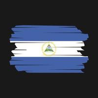 Nicaragua Flag Brush Vector