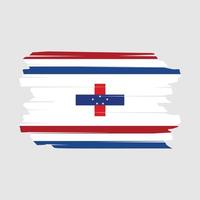 Netherlands Flag Brush Vector