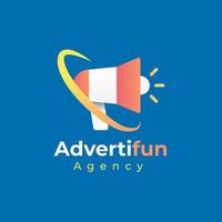 gradient advertising agency logo design vector