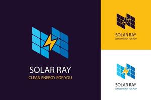 plantilla de logotipo de energía renovable de diseño plano vector