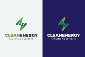 plantilla de logotipo de energía renovable de diseño plano vector