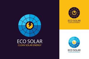 flat design renewable energy logo template vector