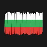 trazos de pincel de bandera de bulgaria vector