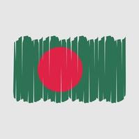 trazos de pincel de bandera de bangladesh vector