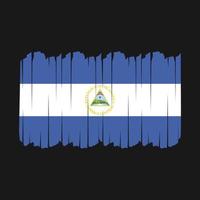 trazos de pincel de bandera de nicaragua vector