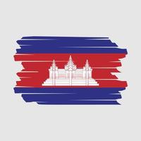 Cambodia Flag Brush Vector