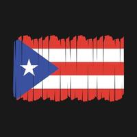 pinceladas de bandera de puerto rico vector