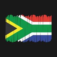 trazos de pincel de bandera de sudáfrica vector