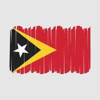 trazos de pincel de bandera de timor oriental vector