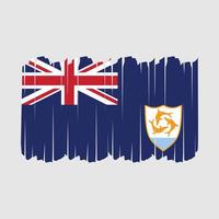 Anguilla Flag Brush Strokes vector