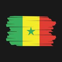 Senegal Flag Brush Vector