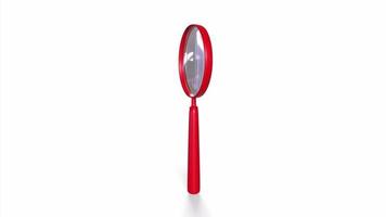 Magnifying Glass isolated on background video