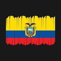 trazos de pincel de bandera de ecuador vector