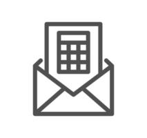 Calculation and accounting related icon outline and linear vector. vector
