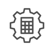 Calculation and accounting related icon outline and linear vector. vector