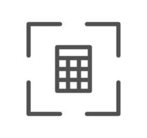 Calculation and accounting related icon outline and linear vector. vector