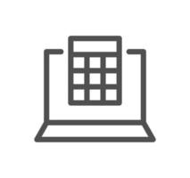 Calculation and accounting related icon outline and linear vector. vector