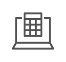 Calculation and accounting related icon outline and linear vector. vector